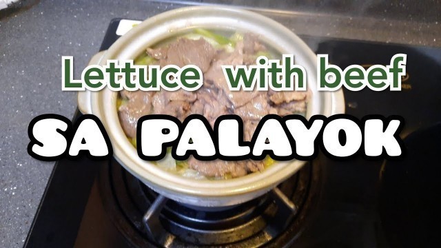 '#Claypot #foods  Stir fried beef with lettuce by Inday Maria'