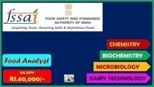 'FSSAI Recruitment 2022 Chemistry Biochemistry Microbiology Food technology Dairy Tech FSSAI Jobs'