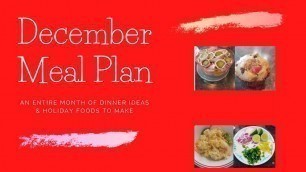 'Meal Plan with Me | One Month of Dinner Ideas | Christmas Food | Slow Cooker Suppers'