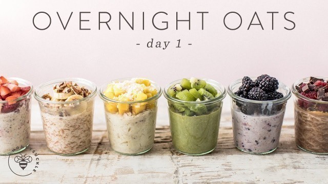 'OVERNIGHT OATS 6 Ways | Easy Healthy RAINBOW Breakfasts 