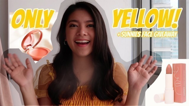 'I ONLY ATE YELLOW FOOD FOR A DAY | SUNNIES FACE GIVEAWAY | QUARANTINE DIARIES | Lenaira Odviar'