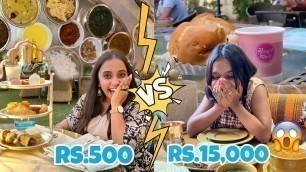 'Eating food worth Rs.500 vs Rs.15000 for 24 HOURS| Jaipur Food'
