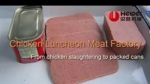 'Chicken luncheon meat line, Spam Factory, Chicken Processing Factory, Spam Food Factory, canned meat'