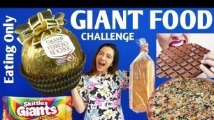 'Eating Only GIANT Food For 24 Hours Challenge 