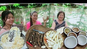 'Cooking Famous Visayan Inday-Inday Or Cassava Balls & Suman With Latik'