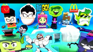 'TEEN TITANS GO! McDONALD\'S HAPPY MEAL TOYS VS WENDY\'S TTG TOYS CAJITA FELIZ JUGUETES 2022 X 2015'