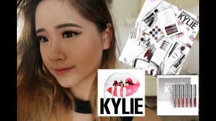 'KYLIE COSMETICS HOLIDAY LIMITED EDITION MINI LIQUID LIPSICK REVIEW PREVIEW// About my channel!!'