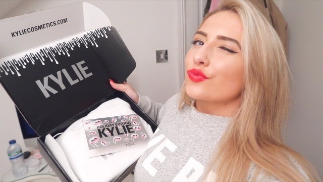 'MY KYLIE JENNER HOLIDAY COLLECTION COSMETICS ARRIVED!!'