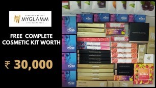'Myglamm Free Complete Cosmetics Kit Worth Rs 30000/- | Myglamm Free Product| Unboxing|#Youtoobehappy'