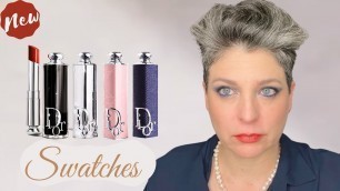 'DIOR ADDICT Hydrating Shine Lipsticks SWATCHES & TRYON -Nude Look, Cherie, Icone, Dior 8'