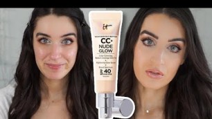 '*NEW* IT COSMETICS CC+ NUDE GLOW FOUNDATION | OILY & ACNE PRONE SKIN .. THIS DIDN\'T GO WELL!'