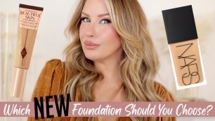 'FOUNDATION FACE OFF! Charlotte Tilbury Beautiful Skin VS NARS Light Reflecting | Risa Does Makeup'