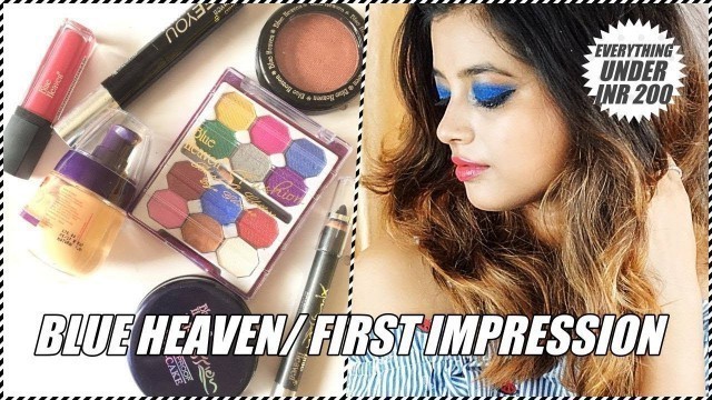 'FULL FACE OF MAKEUP Ft. BLUE HEAVEN COSMETICS| Everything Under Rs 200'