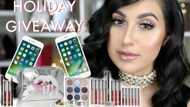 'SOFT HOLIDAY LOOK + $2000 HOLIDAY GIVEAWAY | IPHONE 7 & KYLIE COSMETICS!'