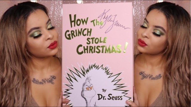 'Holiday Glam | Kylie x Grinch PR Box Swatch &Tutorial | Prissy Ariel #Grinch'