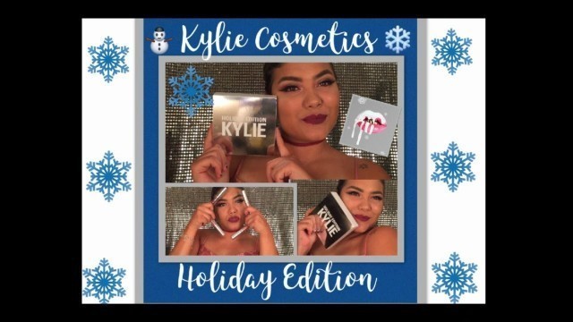 'Kylie Cosmetics Holiday Edition Lip Kit| SWATCHES| Setty 25'