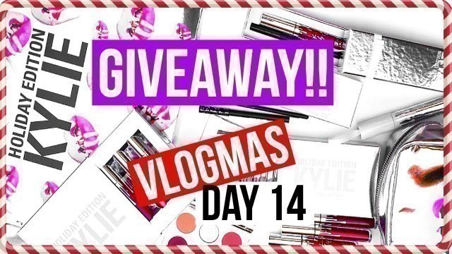 'KYLIE COSMETICS HOLIDAY COLLECTION GIVEAWAY!!!! | Vlogmas Day #14'