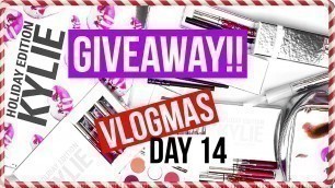 'KYLIE COSMETICS HOLIDAY COLLECTION GIVEAWAY!!!! | Vlogmas Day #14'