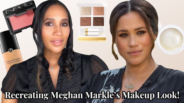 'Recreating Meghan Markle’s Look! | Markle’s Fave Makeup Products! | Interview with Oprah Winfrey'