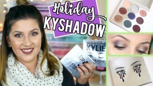 'KYLIE COSMETICS KYSHADOW HOLIDAY PALETTE l FIRST IMPRESSIONS & TUTORIAL'