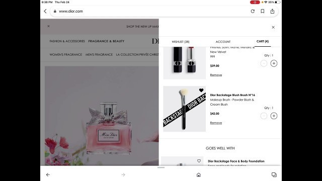 'New Dior Beauty GWP! Free Gift With Purchase White Pouch and two Dior Foundation sample cards!'