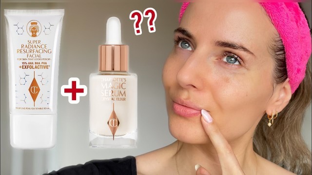 'NEW!! Charlotte Tilbury SUPER RADIANCE RESURFACING FACIAL + MAGIC SERUM | TRY ON |FIRST IMPRESSIONS'
