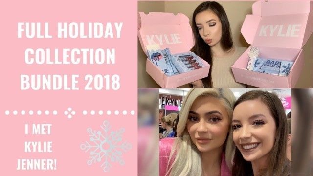 'FULL BUNDLE SWATCHES | Kylie Cosmetics Holiday Collection 2018 | Unboxing & First Impressions'