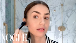 'Lily Collins\'s Day-to-Night French Girl Look | Beauty Secrets | Vogue'