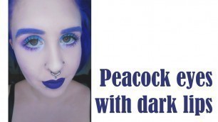 'Peacock eyes with dark purple lips l Morphe 35B l Impulse Cosmetics l Tutorial l MakeupByAnnki'