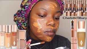 'Dark Skin Foundation Routine | Charlotte Tilbury Makeup (WOC)'
