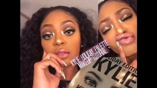 'KYLIE HOLIDAY PALETTE MAKEUP TUTORIAL - KYLIE HOLIDAY BOX Part 2'