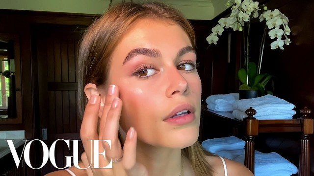 'Kaia Gerber’s Guide to Face Sculpting and Sun-Kissed Makeup | Beauty Secrets | Vogue'