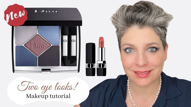 'Dior 5 Couleurs Couture Blue Velvet - MAKEUP TUTORIAL  2 Looks  Rouge Allure 458 Paris - Easy Makeup'