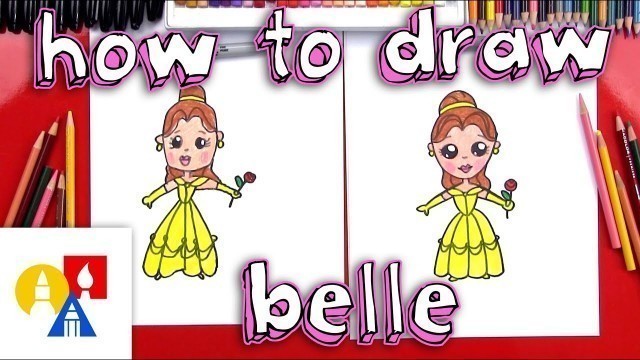 'How To Draw A Cartoon Belle From Beauty And The Beast'