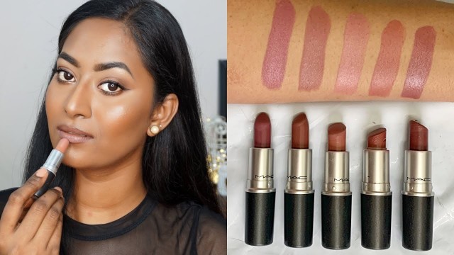 'MY TOP 5 MAC Cosmetics Nude lipsticks for DUSKY / BROWN / DEEP Indian Skin tones 
