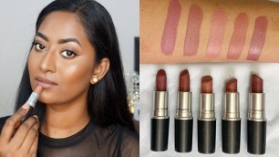 'MY TOP 5 MAC Cosmetics Nude lipsticks for DUSKY / BROWN / DEEP Indian Skin tones 