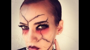 'Cracked Doll Halloween Makeup using Tori Belle Cosmetics'