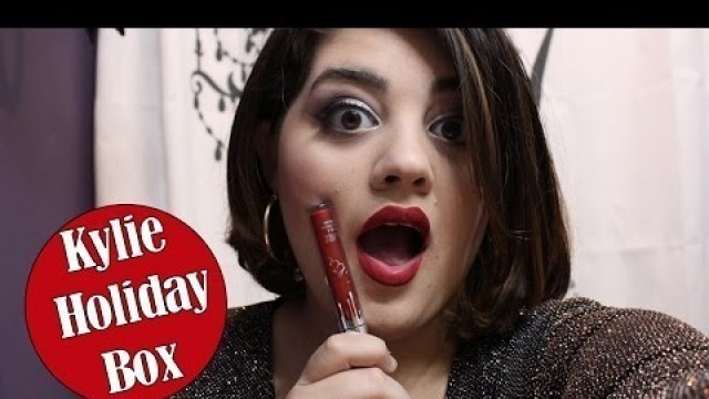 'KYLIE HOLIDAY BOX SWATCH! // Lipsticks, glosses, eyeshadows, and kyliner'