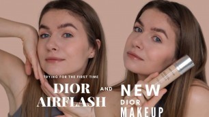 'DIOR BACKSTAGE AIRFLASH FOUNDATION | FIRST IMPRESSION and trying new DIOR MAKEUP| VELOUR BUNNY'