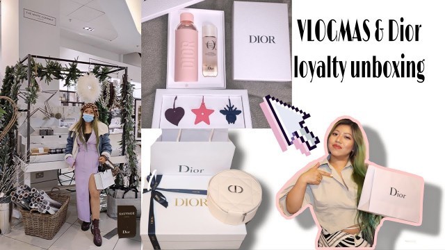 'Shopping VLOGMAS | Fenwick| huge DIOR unboxing| DIOR beauty exclusive loyalty member privileges'