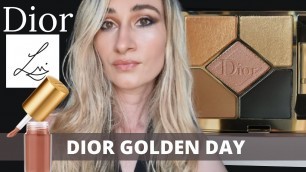 'NEW DIOR MAKEUP GOLDEN DAY 5 EYESHADOW PALETTE +LISA ELDRIDGE AFFAIR GLOSS |Swatches Review Makeup'