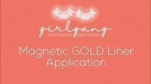 'Tori Belle Magnetic Eyelashes GOLD Liner Tutorial'
