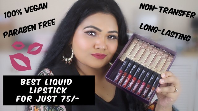 'Insight Cosmetics Non Transfer Lip Color | Review & Swatches | Just for Rs. 75/-'