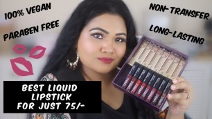 'Insight Cosmetics Non Transfer Lip Color | Review & Swatches | Just for Rs. 75/-'