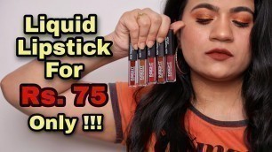 'Insight Cosmetics Non-Transfer Lip Color *Rs. 75 ONLY* | Review & Swatches #MSSreviews'