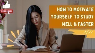 'How to motivate yourself to study well & faster youtube short'