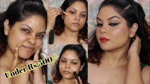 'EASY GLAM MAKEUP TUTORIAL UNDER Rs.500/- | FT. SUGAR COSMETICS'