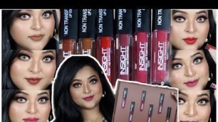 'Insight Cosmetics Affordable Liquid Lipstick l  Review & Swatches l Rs 90 ONLY'
