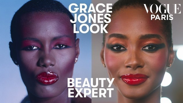 'Grace Jones makeup: Charlotte Tilbury recreates her legendary look | Beauty Expert | Vogue Paris'