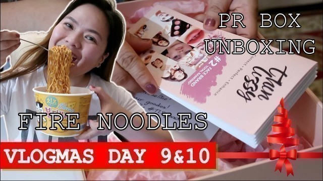 'VLOGMAS DAY 9 & 10: FIRE NOODLES & THINLIZZY PR UNBOXING'